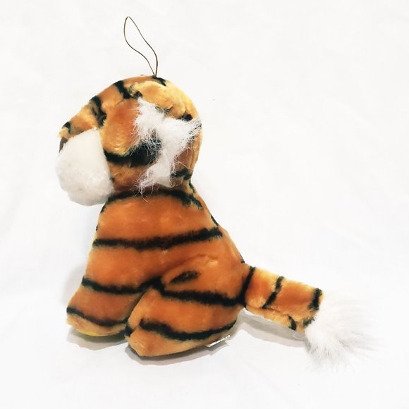 Tiger Sitting up Orange Black Plush Stuffed Animal Toy 7" Wild Cat - Picture 5 of 9